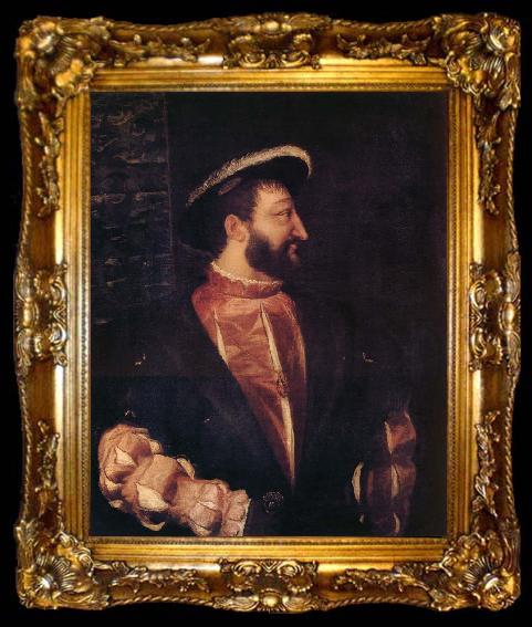 framed  TIZIANO Vecellio Francois ler,roi de France, ta009-2